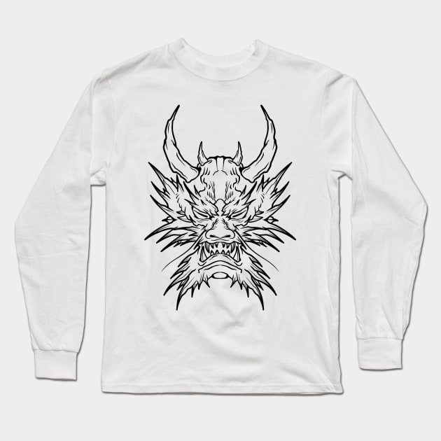 Japanese Dragon Long Sleeve T-Shirt by underhaze